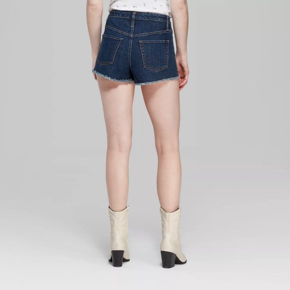 Wild Fable High Rise Jean Shorts Blue Size 4 - Picture 5 of 13